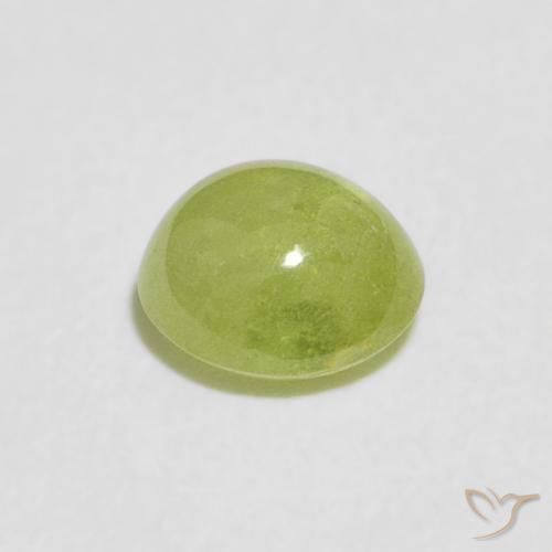 Sphene Gemstone in 5.5 x 5.2 mm Size for Sale, Sphene Stone in Lively Green Color