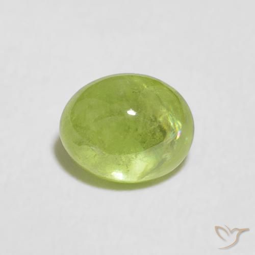 0.89ct Natural Lively Green Sphene, Oval, Transparent
