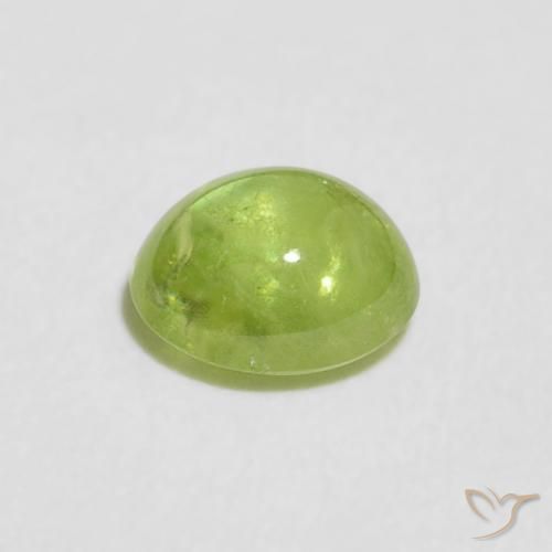 Sphene Gemstone in 5.9 x 4.9 mm Size for Sale, Sphene Stone in Lively Green Color