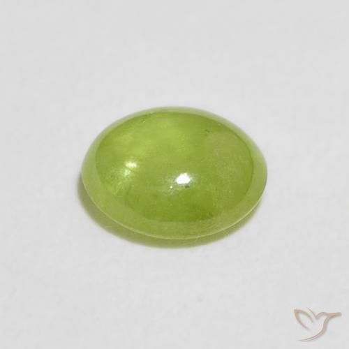 Sphene Gemstone in 6.7 x 6.2 mm Size for Sale, Sphene Stone in Lively Green Color