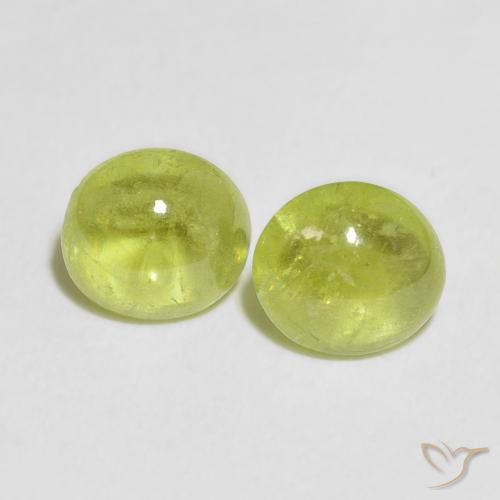 2.61ctw Natural Olive Green Sphene, Oval, Transparent