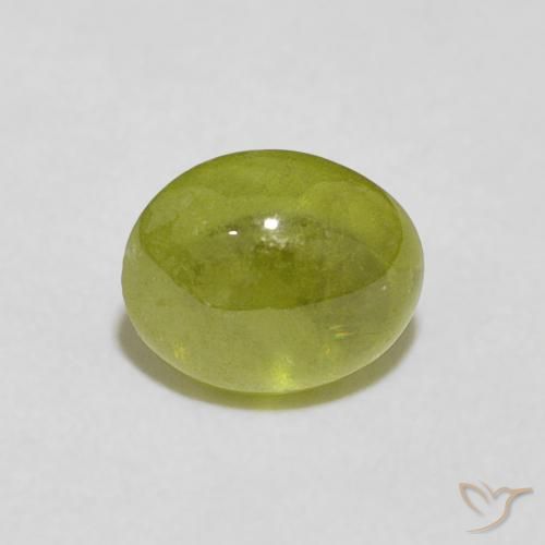 1.54ct Natural Olive Green Sphene, Oval, Transparent