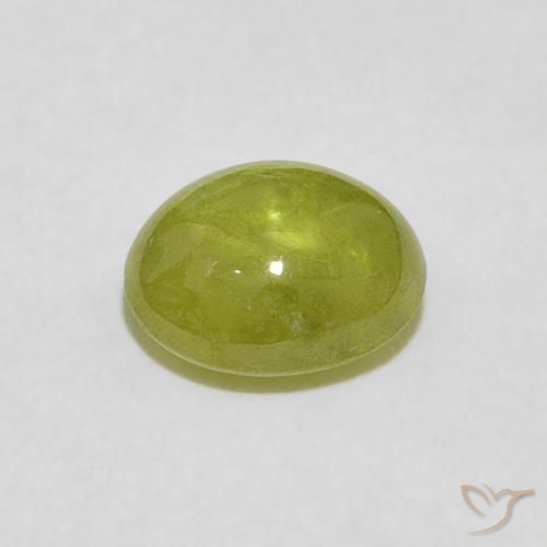 Sphene Gemstone in 7.3 x 6.2 mm Size for Sale, Sphene Stone in Olive Green Color
