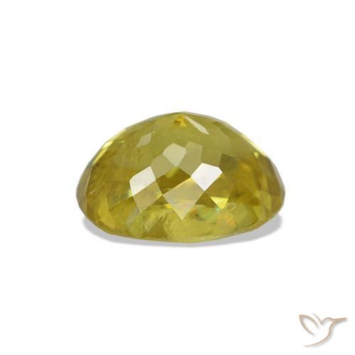 Sphene Gemstone in 7.3 x 5.3 mm Size for Sale, Sphene Stone in Medium Yellow Color