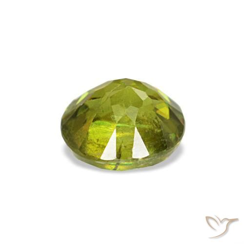Sphene Gemstone in 4.5 mm (calibrated) Size for Sale, Sphene Stone in Warm Earthy Green Color