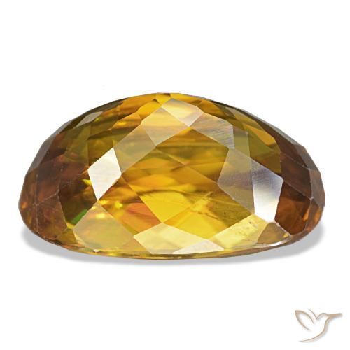 Sphene Gemstone in 13.6 x 8.1 mm Size for Sale, Sphene Stone in Deep Orange Color