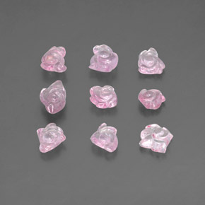 11.43 ct Pink Spinel Gemstone, Spinel Gem in Flower Carving Shape for Sale.