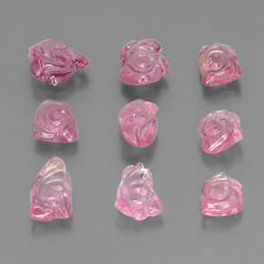 11.03 ct Pink Spinel Stone, Natural Spinel in Flower Carving Shape for Sale