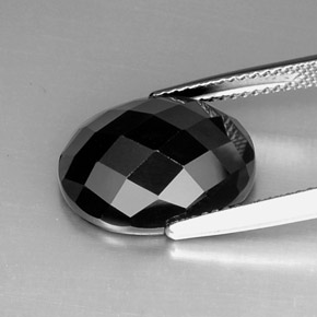 Spinel Gemstone in 15.2 x 11.9 mm Size for Sale, Spinel Stone in Black Color