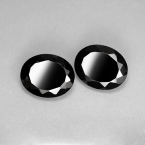 4.87 ct Black Spinel Stone, Natural Spinel in Oval Facet Shape for Sale