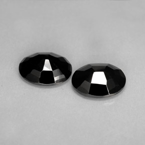 Spinel Gemstone in 10 x 8 mm (calibrated) Size for Sale, Spinel Stone in Black Color