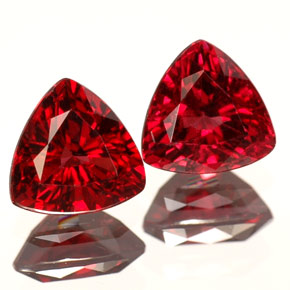 1.13 ct Red Spinel Gemstone, Spinel Gem in Trillion Facet Shape for Sale.