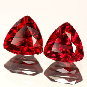1.13 ct Red Spinel Stone, Natural Spinel in Trillion Facet Shape for Sale