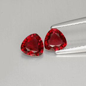 0.94 ct Red Spinel Gemstone, Spinel Gem in Trillion Facet Shape for Sale.