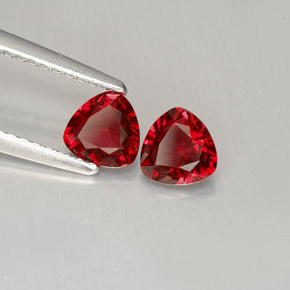 0.94 ct Red Spinel Stone, Natural Spinel in Trillion Facet Shape for Sale
