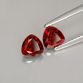 1.20 ct Red Spinel Stone, Natural Spinel in Trillion Facet Shape for Sale