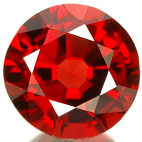 0.70 ct Red Spinel Gemstone, Spinel Gem in Round Facet Shape for Sale.
