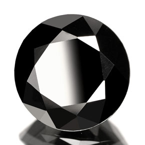 3.09 ct Black Spinel Stone, Natural Spinel in Round Facet Shape for Sale