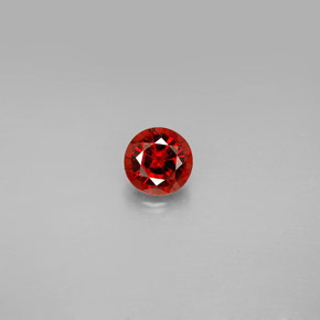 0.57 ct Orange Spinel Gemstone, Spinel Gem in Round Facet Shape for Sale.