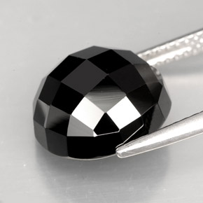Spinel Gemstone in 12 mm (calibrated) Size for Sale, Spinel Stone in Black Color