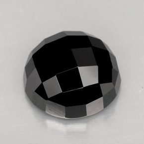 9.14 ct Black Spinel Gemstone, Spinel Gem in Round Rose-Cut Shape for Sale.