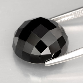 Spinel Gemstone in 12 mm (calibrated) Size for Sale, Spinel Stone in Black Color