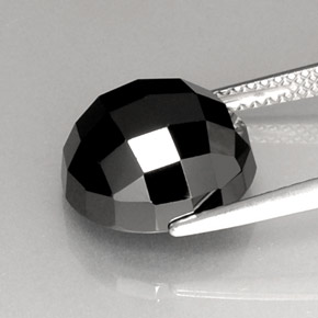Spinel Gemstone in 12 mm (calibrated) Size for Sale, Spinel Stone in Black Color