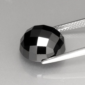 Spinel Gemstone in 12 mm (calibrated) Size for Sale, Spinel Stone in Black Color