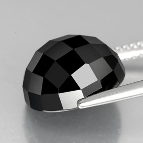 Spinel Gemstone in 12 mm (calibrated) Size for Sale, Spinel Stone in Black Color