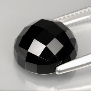 Spinel Gemstone in 12 mm (calibrated) Size for Sale, Spinel Stone in Black Color