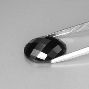Spinel Gemstone in 16 x 12 mm (calibrated) Size for Sale, Spinel Stone in Black Color
