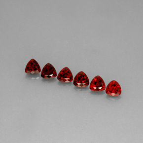3.39 ct Red Spinel Gemstone, Spinel Gem in Trillion Facet Shape for Sale.