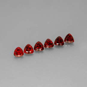 3.39 ct Red Spinel Stone, Natural Spinel in Trillion Facet Shape for Sale