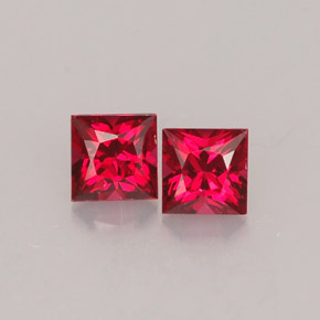 0.47 ct Red Spinel Gemstone, Spinel Gem in Princess-Cut Shape for Sale.