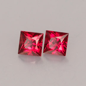 0.47 ct Red Spinel Stone, Natural Spinel in Princess-Cut Shape for Sale