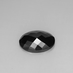 8.80 ct Black Spinel Gemstone, Spinel Gem in Oval Checkerboard Shape for Sale.