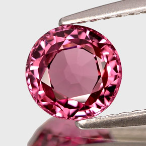 1.25 ct Pink Spinel Gemstone, Spinel Gem in Round Facet Shape for Sale.