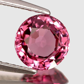 1.25 ct Pink Spinel Stone, Natural Spinel in Round Facet Shape for Sale