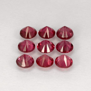 Spinel Gemstone in 3 mm (calibrated) Size for Sale, Spinel Stone in Pink Red Color