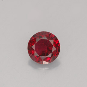 0.59 ct Red Spinel Gemstone, Spinel Gem in Round Facet Shape for Sale.