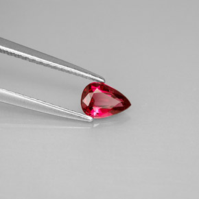 0.38 ct Red Spinel Stone, Natural Spinel in Pear Facet Shape for Sale