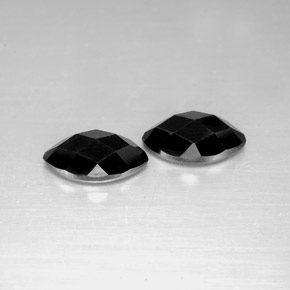 1.92 ct Black Spinel Gemstone, Spinel Gem in Marquise Rose-Cut Shape for Sale.