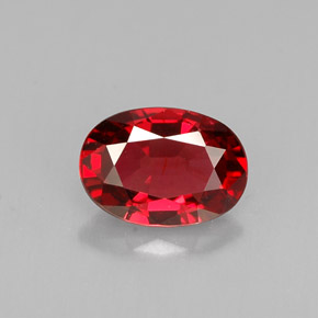0.68 ct Red Spinel Gemstone, Spinel Gem in Oval Facet Shape for Sale.