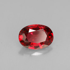 0.68 ct Red Spinel Stone, Natural Spinel in Oval Facet Shape for Sale