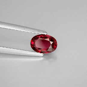 0.70 ct Red Spinel Stone, Natural Spinel in Oval Facet Shape for Sale