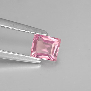 0.37 ct Pink Spinel Stone, Natural Spinel in Baguette Facet Shape for Sale