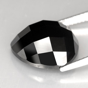 Spinel Gemstone in 14 x 14 mm (calibrated) Size for Sale, Spinel Stone in Black Color