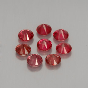 Spinel Gemstone in 3 mm (calibrated) Size for Sale, Spinel Stone in Multi Red Color