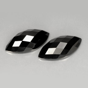 10.16 ct Black Spinel Gemstone, Spinel Gem in Marquise Rose-Cut Shape for Sale.