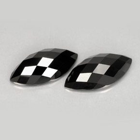 10.14 ct Black Spinel Gemstone, Spinel Gem in Marquise Rose-Cut Shape for Sale.